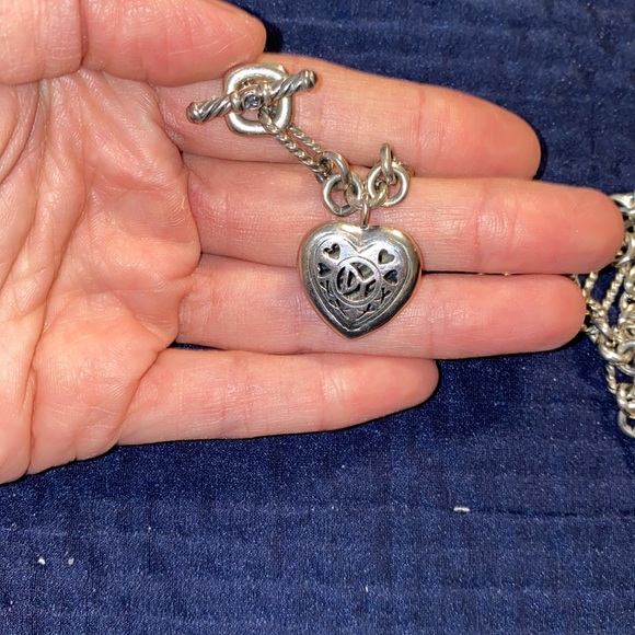 Vintage David Yurman Heart Charm on Figari Necklace - Silver and 18k - Picture 3 of 5